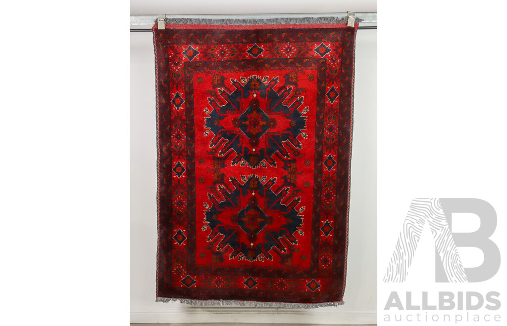 Hand Knotted Afghan Rug