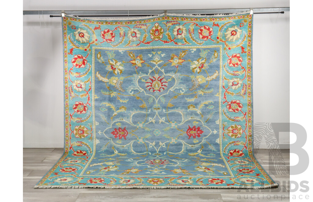 Hand Knotted Oushak Rug