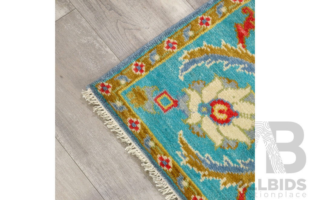 Hand Knotted Oushak Rug