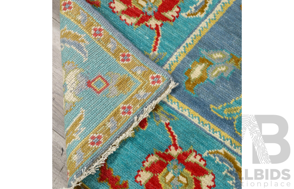 Hand Knotted Oushak Rug