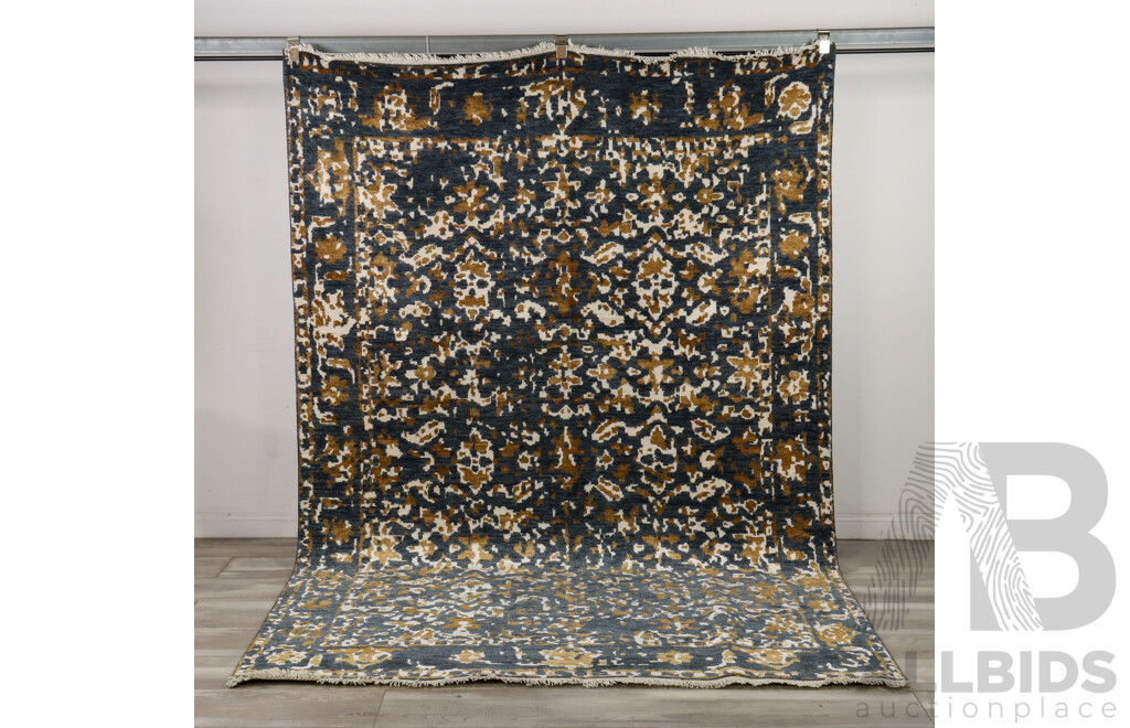Large Hand Knotted Oushak Rug