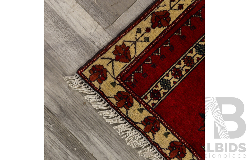 Hand Knotted Afghan Prayer Rug