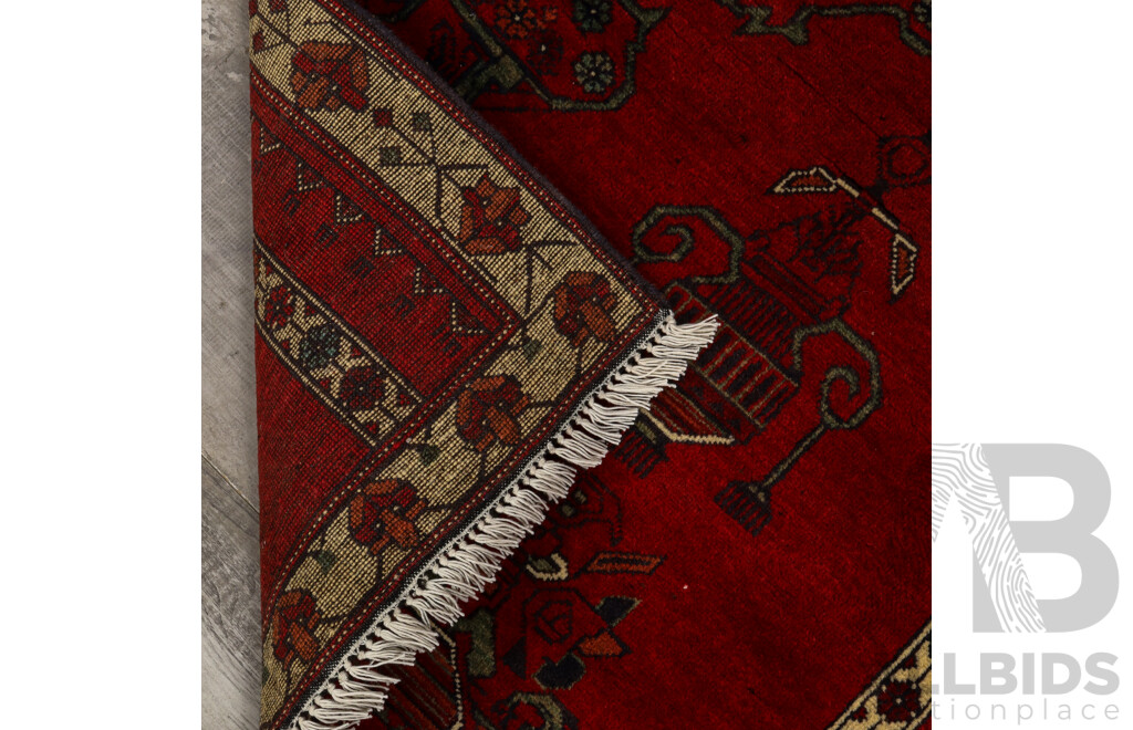 Hand Knotted Afghan Prayer Rug