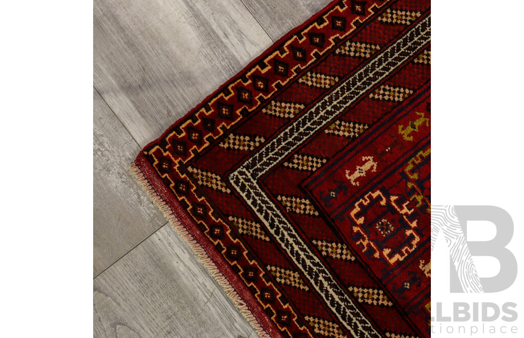 Hand Knotted Afghan Turkmen Rug