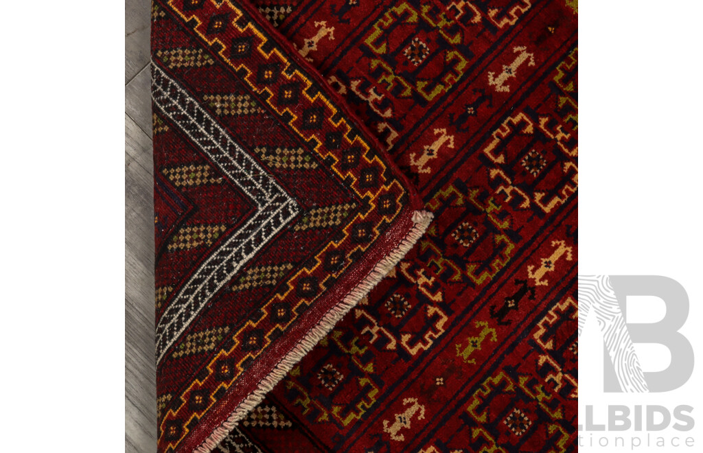 Hand Knotted Afghan Turkmen Rug