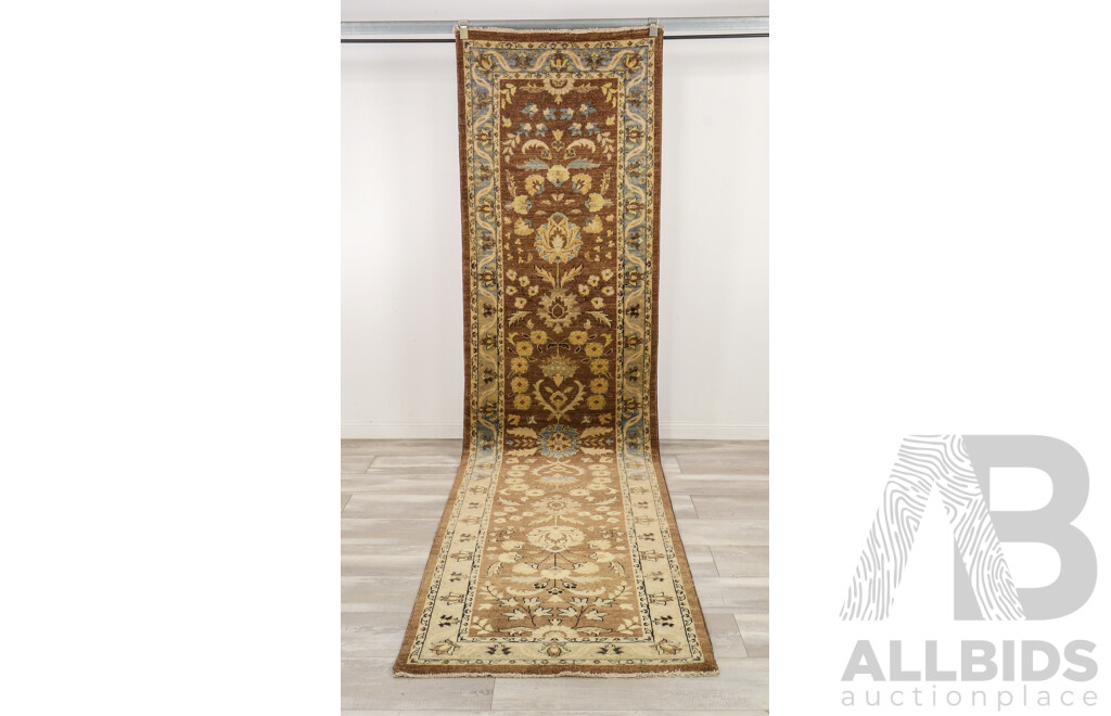 Hand Knotted Peshawar Ziegler Runner Rug