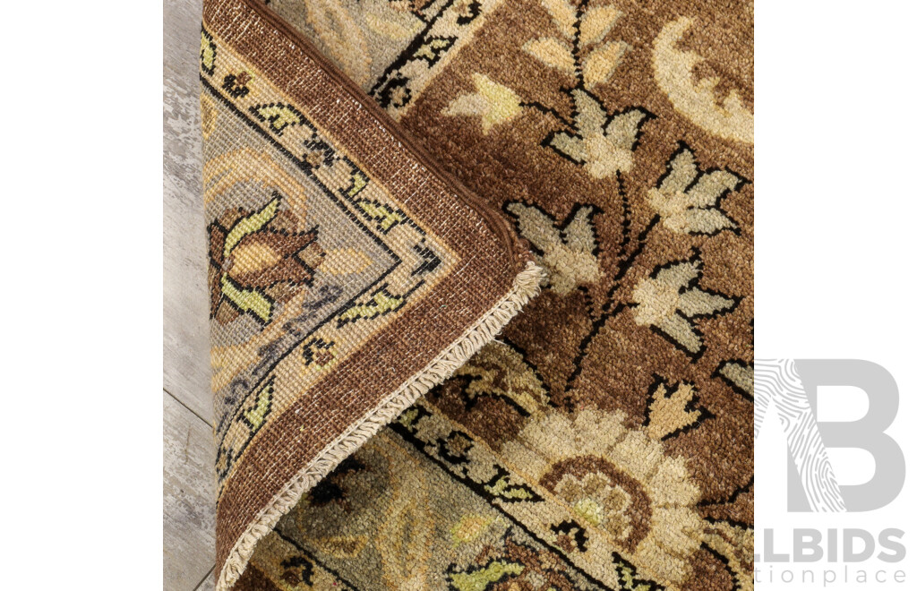 Hand Knotted Peshawar Ziegler Runner Rug