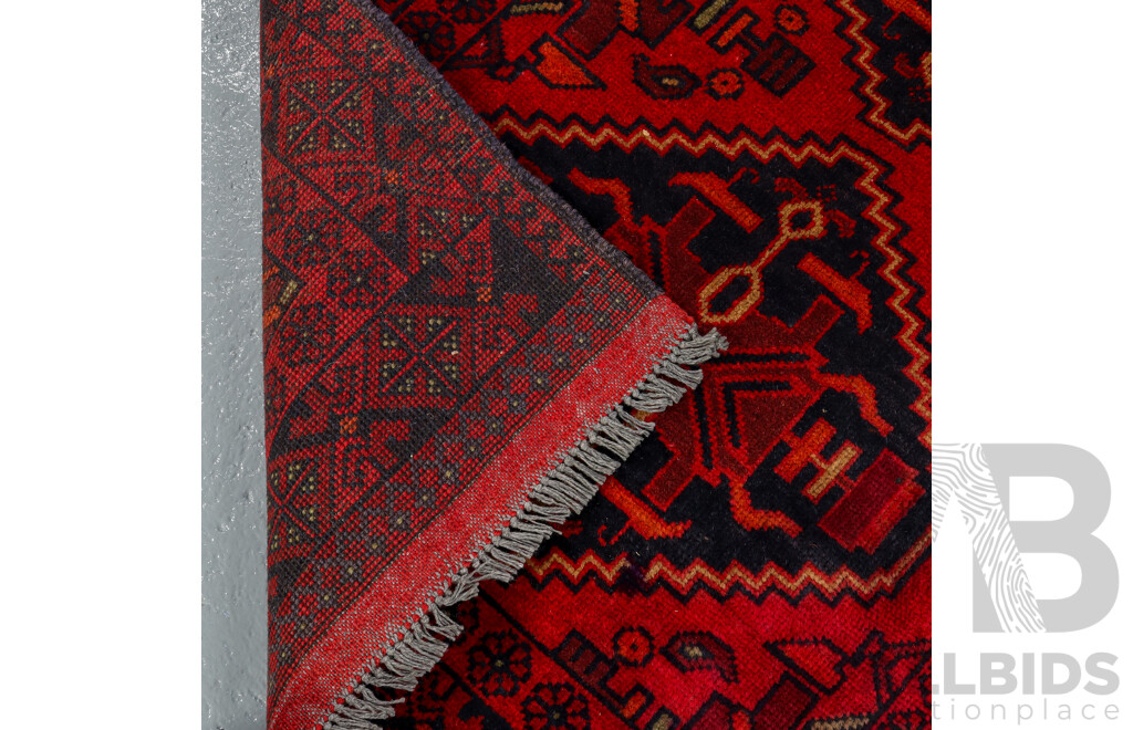 Hand Knotted Afghan Prayer Rug