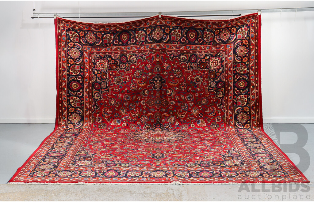Large Hand Knotted Persian Rug