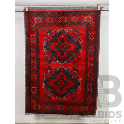 Hand Knotted Afghan Rug