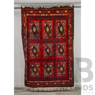 Hand Knotted Afghan Baluchi Rug