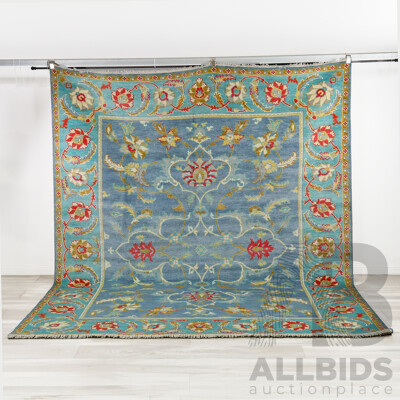 Hand Knotted Oushak Rug