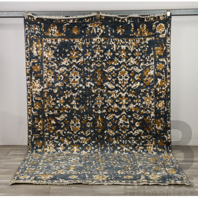 Large Hand Knotted Oushak Rug