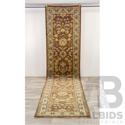 Hand Knotted Peshawar Ziegler Runner Rug