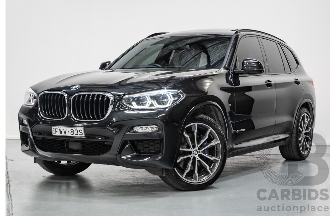 6/2018 BMW X3 xDrive30d M Sport (AWD) G01 4D Wagon Black Sapphire Metallic Turbo Diesel 3.0L