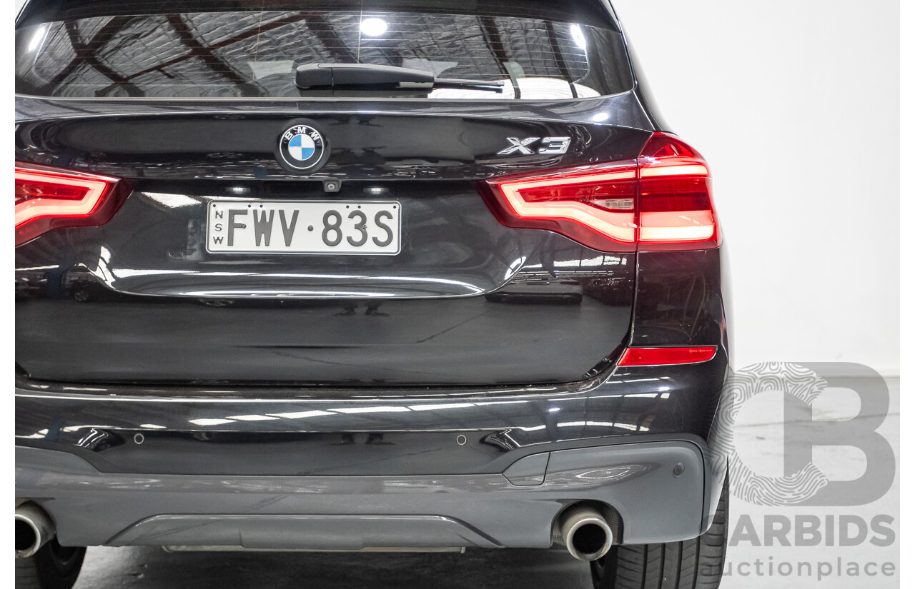 6/2018 BMW X3 xDrive30d M Sport (AWD) G01 4D Wagon Black Sapphire Metallic Turbo Diesel 3.0L
