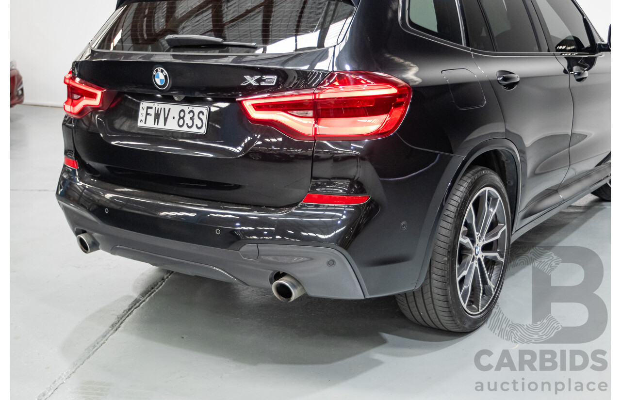 6/2018 BMW X3 xDrive30d M Sport (AWD) G01 4D Wagon Black Sapphire Metallic Turbo Diesel 3.0L