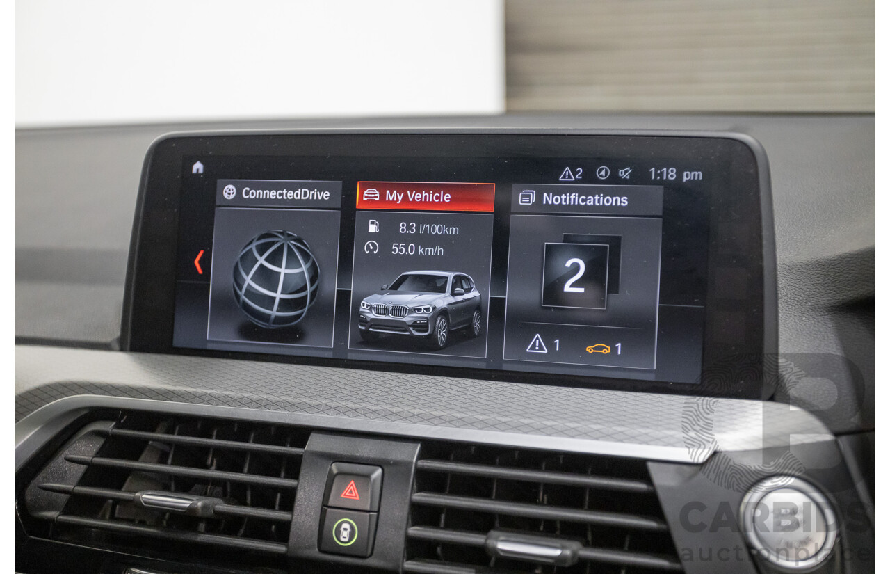 6/2018 BMW X3 xDrive30d M Sport (AWD) G01 4D Wagon Black Sapphire Metallic Turbo Diesel 3.0L