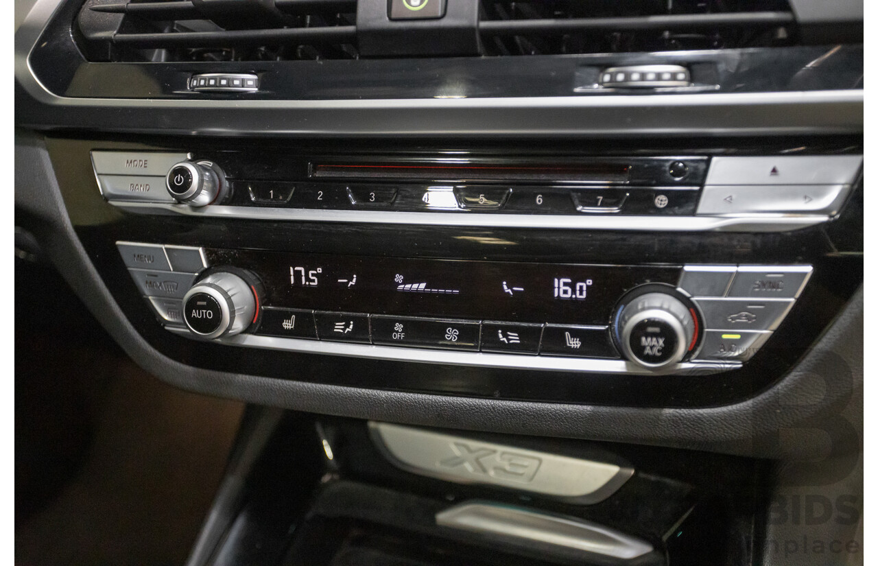 6/2018 BMW X3 xDrive30d M Sport (AWD) G01 4D Wagon Black Sapphire Metallic Turbo Diesel 3.0L