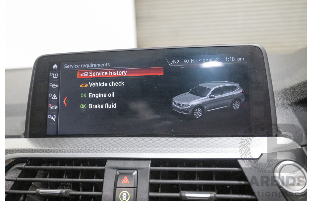 6/2018 BMW X3 xDrive30d M Sport (AWD) G01 4D Wagon Black Sapphire Metallic Turbo Diesel 3.0L