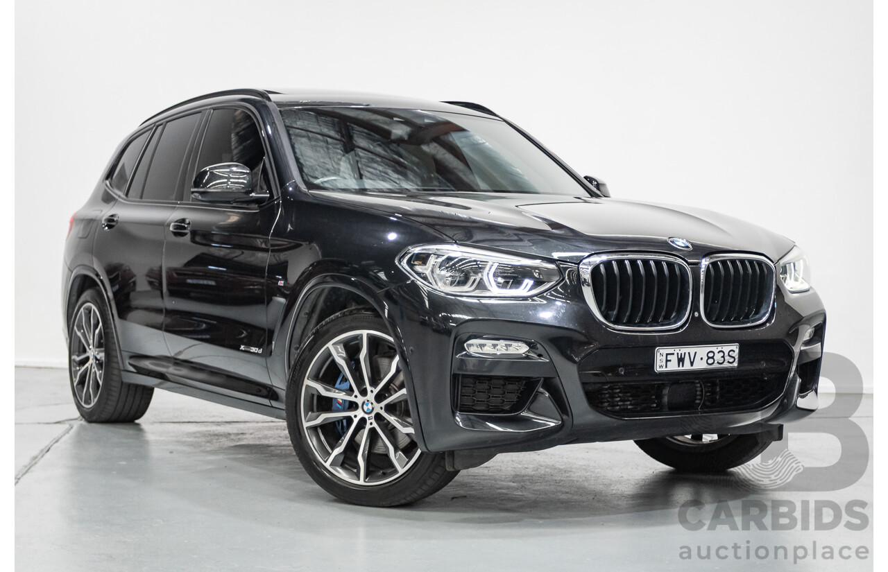 6/2018 BMW X3 xDrive30d M Sport (AWD) G01 4D Wagon Black Sapphire Metallic Turbo Diesel 3.0L