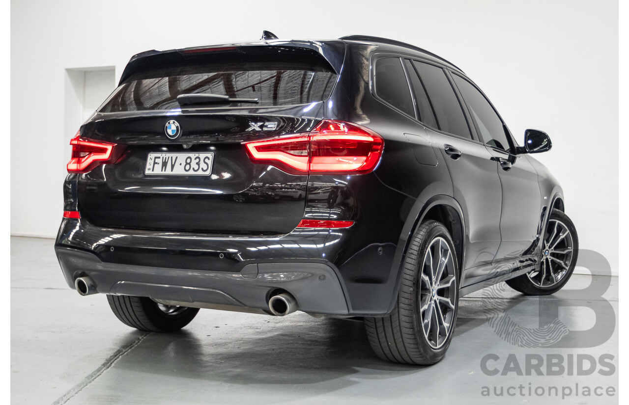 6/2018 BMW X3 xDrive30d M Sport (AWD) G01 4D Wagon Black Sapphire Metallic Turbo Diesel 3.0L
