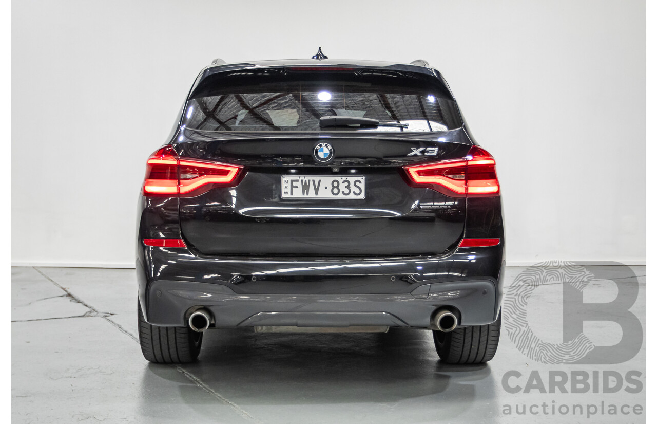 6/2018 BMW X3 xDrive30d M Sport (AWD) G01 4D Wagon Black Sapphire Metallic Turbo Diesel 3.0L