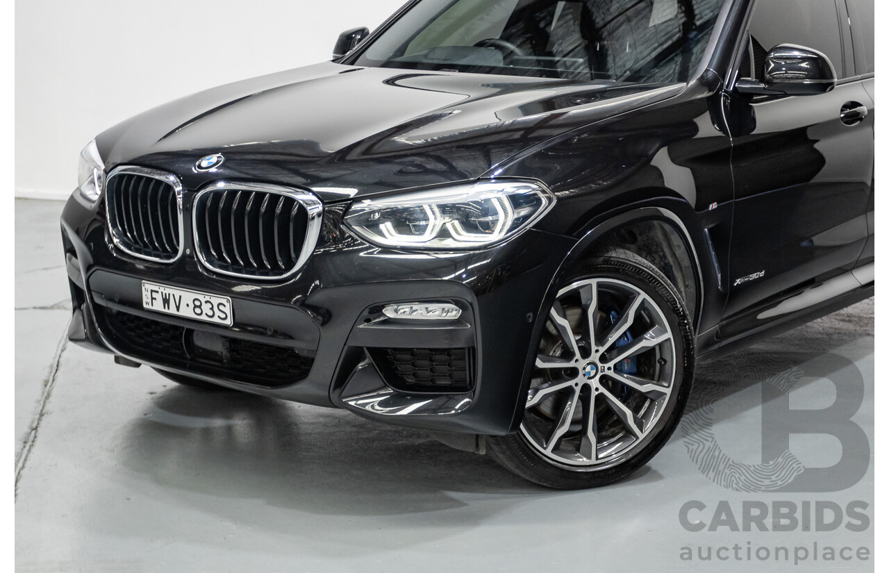 6/2018 BMW X3 xDrive30d M Sport (AWD) G01 4D Wagon Black Sapphire Metallic Turbo Diesel 3.0L