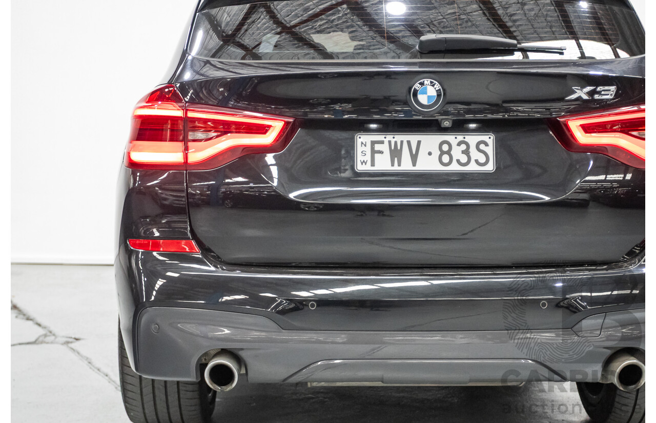 6/2018 BMW X3 xDrive30d M Sport (AWD) G01 4D Wagon Black Sapphire Metallic Turbo Diesel 3.0L