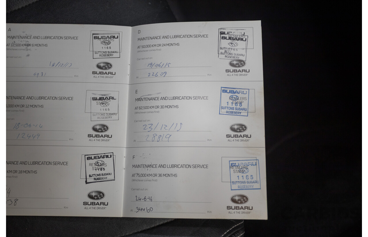 05/2013 Subaru XV 2.0i-S (AWD) MY13 4D Wagon Venetian Red 2.0L