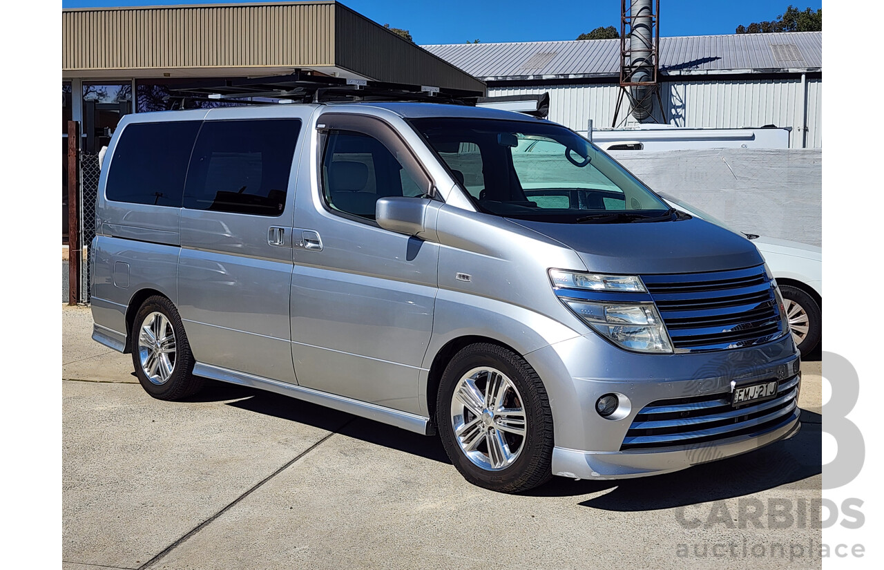 06/2003 Imported Nissan Elgrand Auto 4WD Camper Van Silver 3.5L