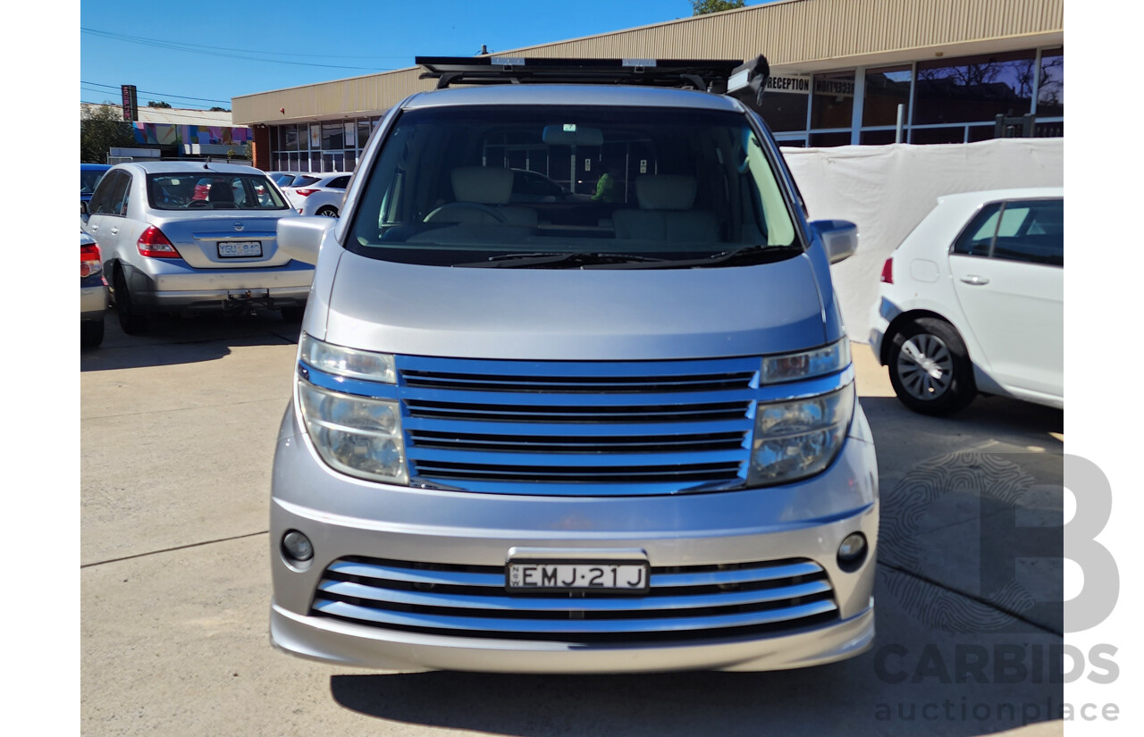 06/2003 Imported Nissan Elgrand Auto 4WD Camper Van Silver 3.5L