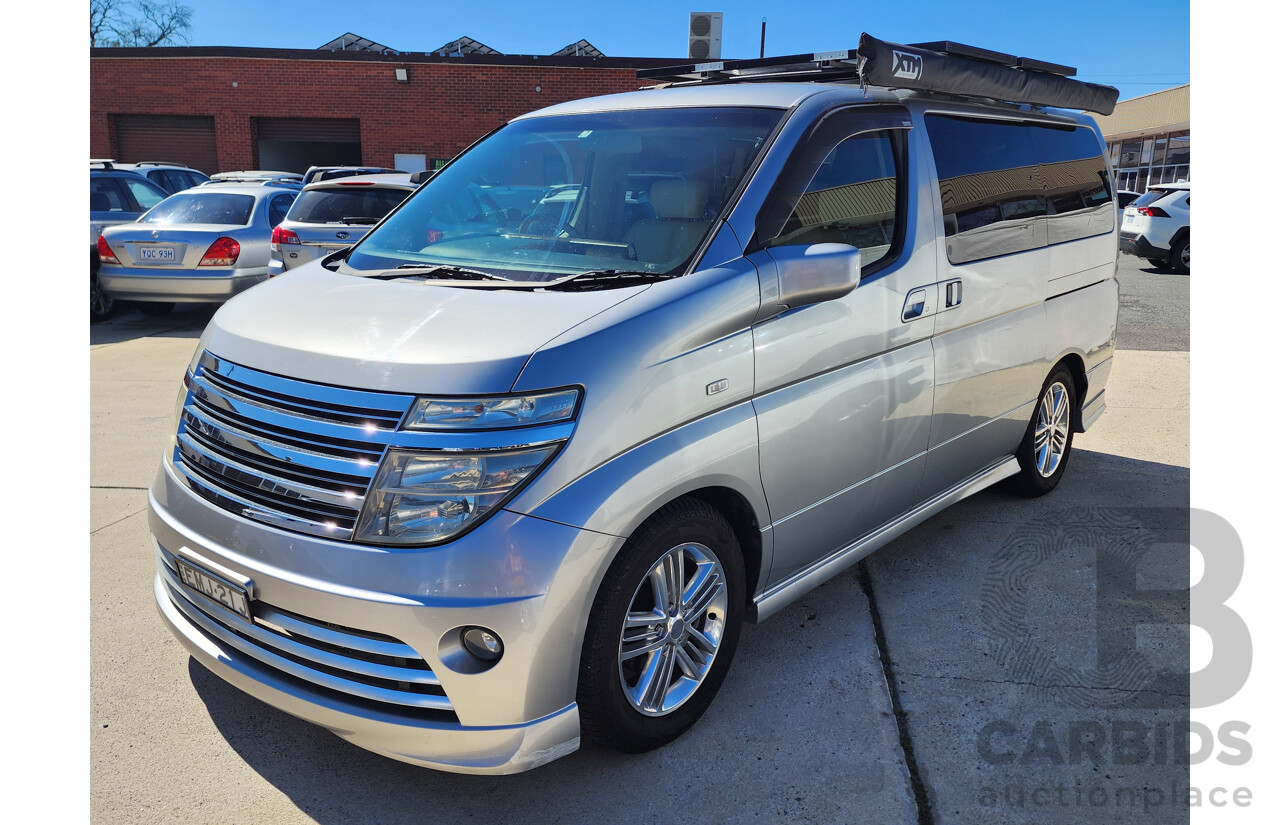 06/2003 Imported Nissan Elgrand Auto 4WD Camper Van Silver 3.5L