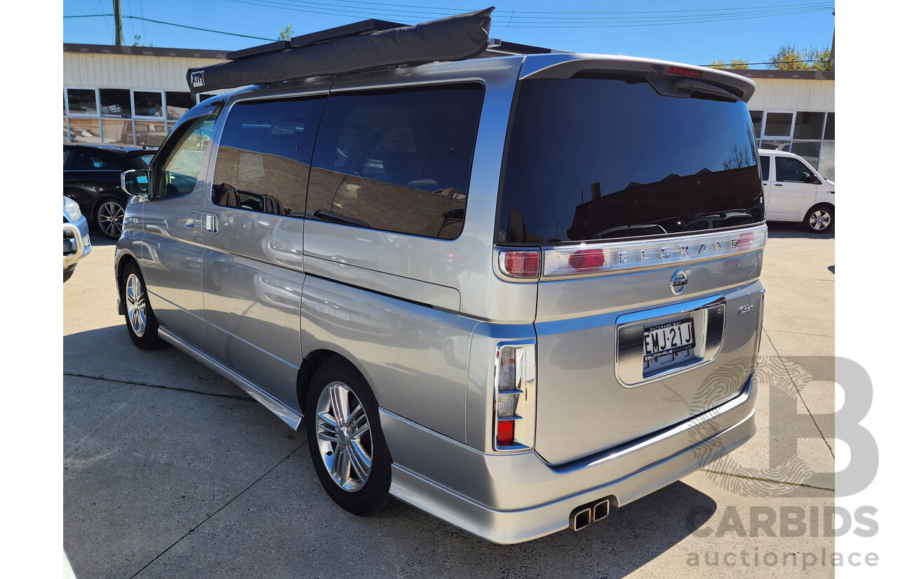 06/2003 Imported Nissan Elgrand Auto 4WD Camper Van Silver 3.5L