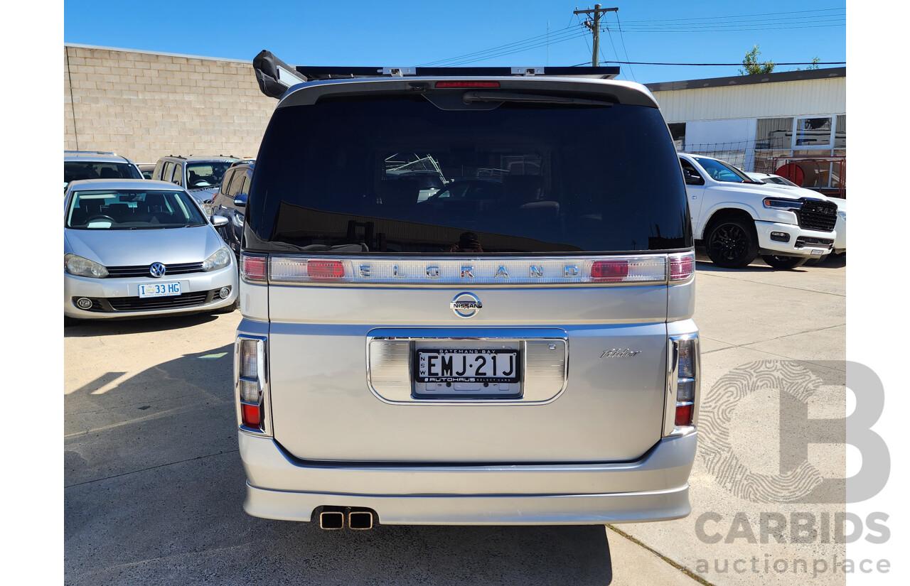 06/2003 Imported Nissan Elgrand Auto 4WD Camper Van Silver 3.5L