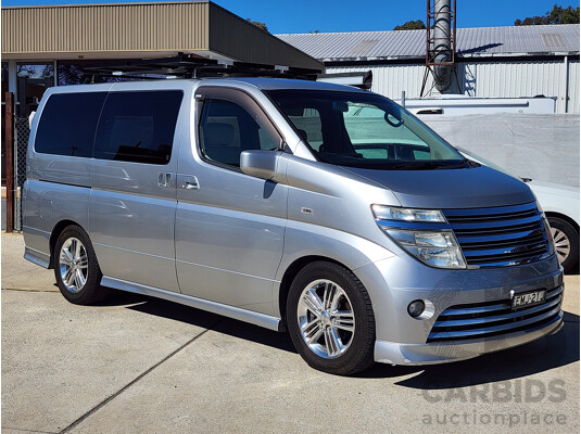06/2003 Imported Nissan Elgrand Auto 4WD Camper Van Silver 3.5L