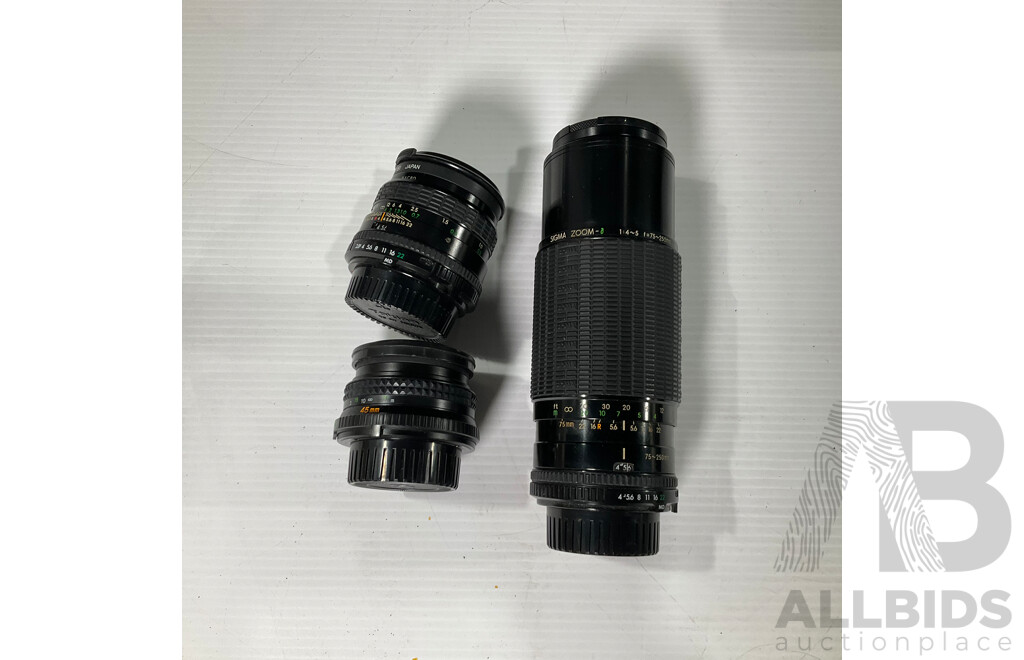 Collection of Camera Lens and Accessories