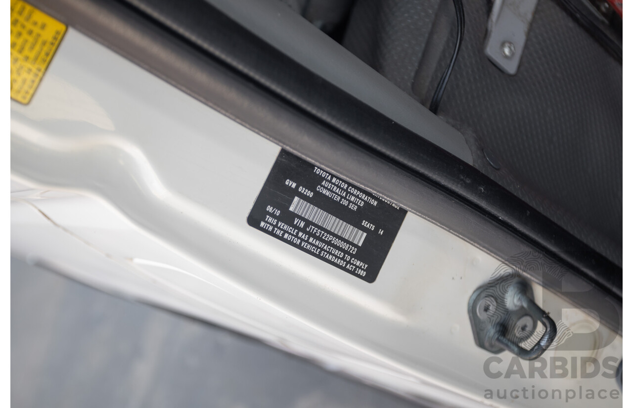 6/2010 Toyota Hiace Commuter KDH223R MY07 Upgrade Bus French Vanilla White Turbo Diesel 3.0L