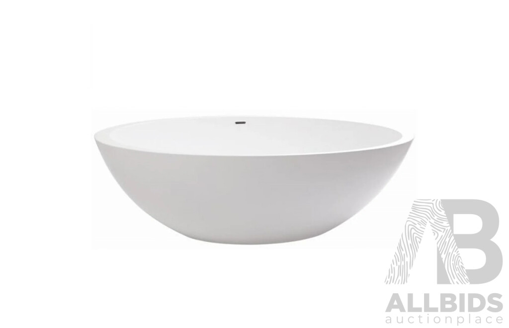 Mojo Oval Freestanding Bath by Marblo - 1500Lx750D X 590H Mm - ORP $4,499
