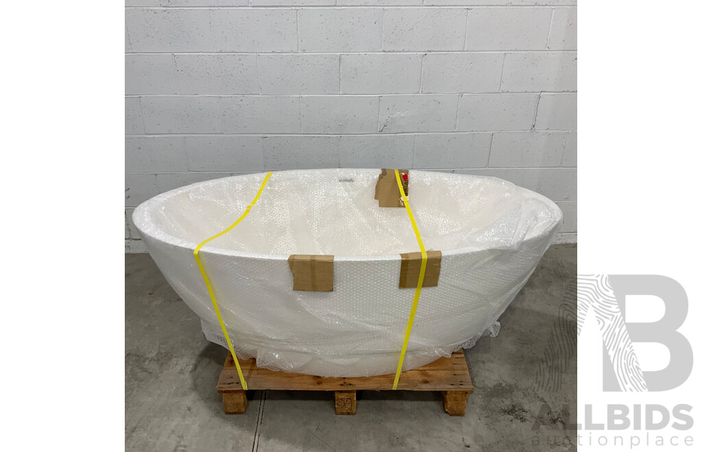 Mojo Oval Freestanding Bath by Marblo - 1500Lx750D X 590H Mm - ORP $4,499