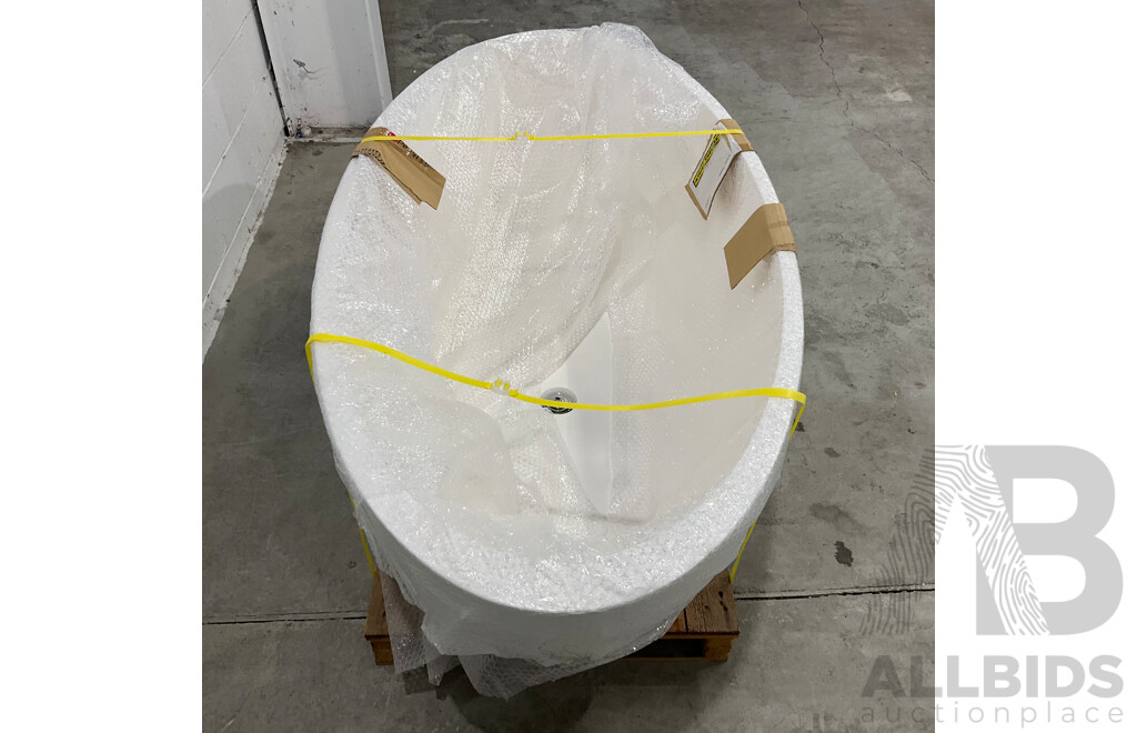 Mojo Oval Freestanding Bath by Marblo - 1500Lx750D X 590H Mm - ORP $4,499