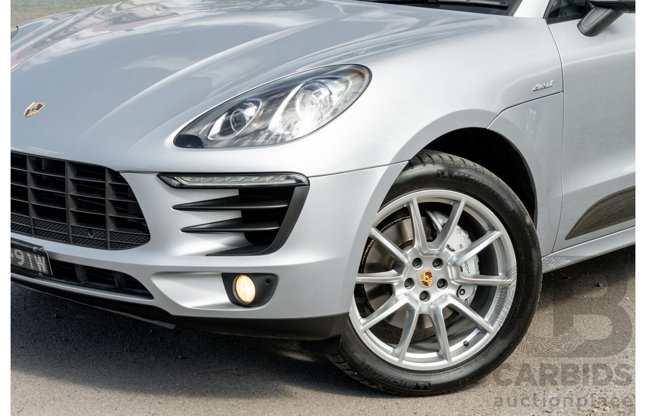 6/2014 Porsche Macan S Diesel (AWD) 4d Wagon Rhodium Silver Metallic Turbo Diesel V6 3.0L