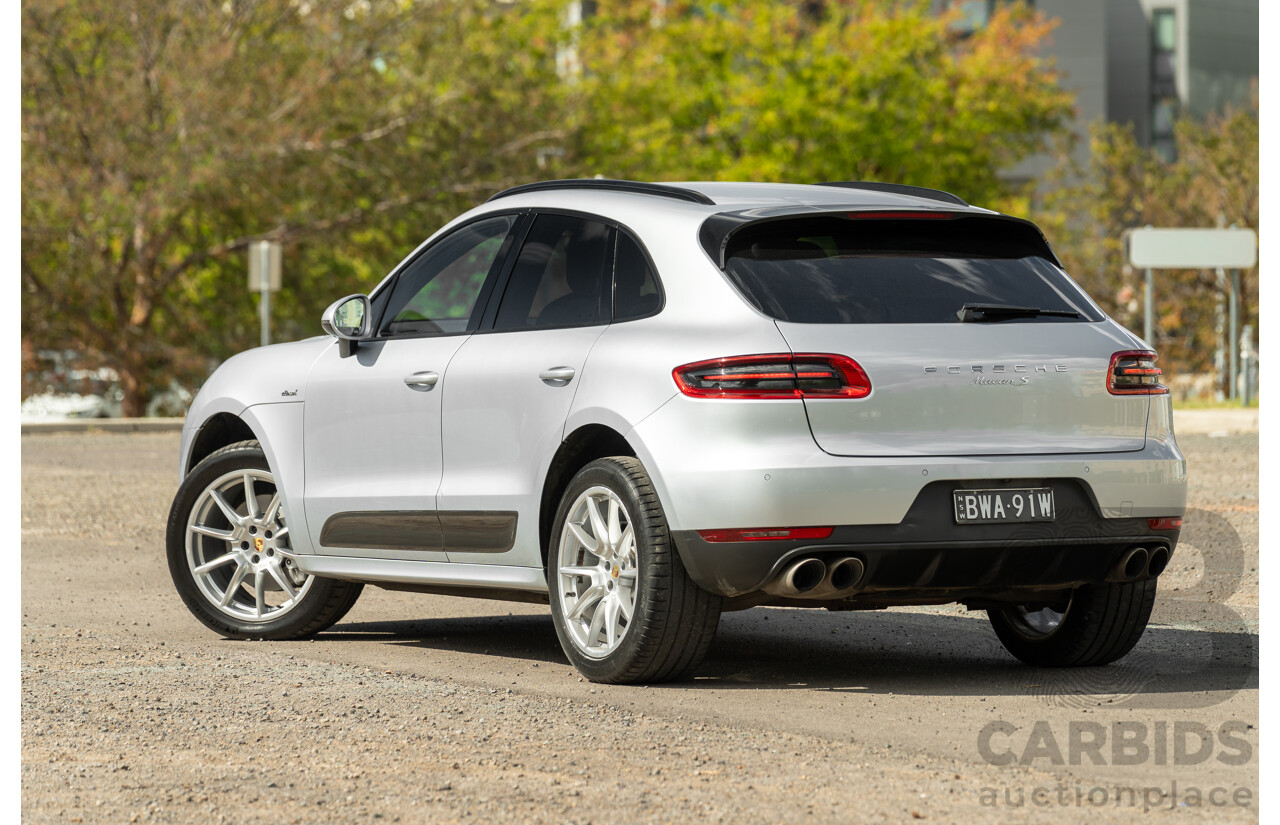 6/2014 Porsche Macan S Diesel (AWD) 4d Wagon Rhodium Silver Metallic Turbo Diesel V6 3.0L