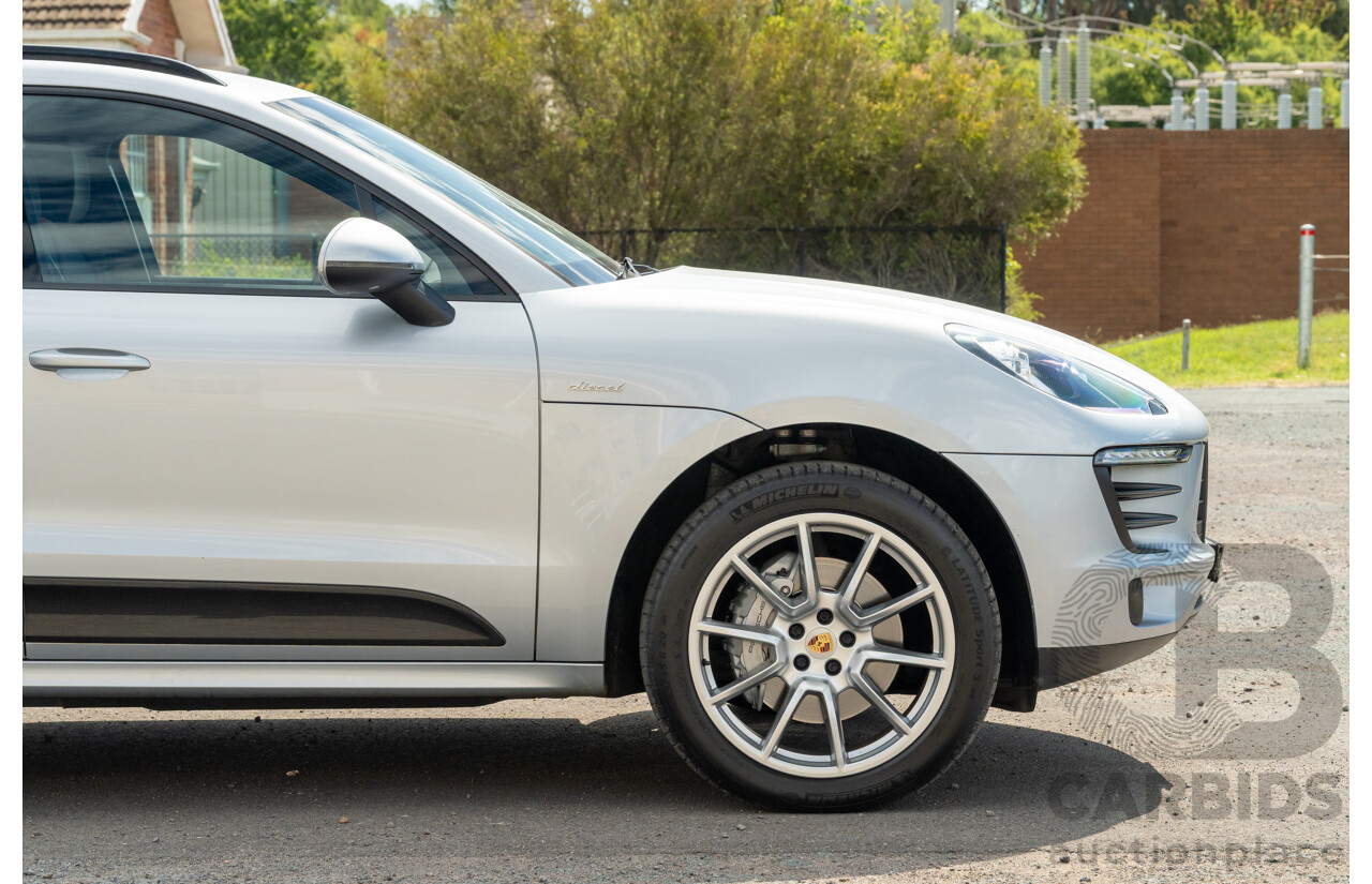 6/2014 Porsche Macan S Diesel (AWD) 4d Wagon Rhodium Silver Metallic Turbo Diesel V6 3.0L