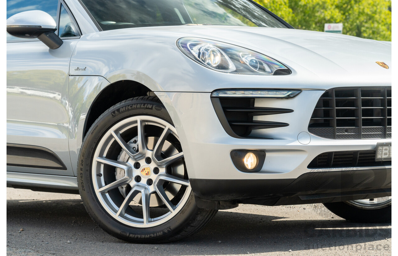 6/2014 Porsche Macan S Diesel (AWD) 4d Wagon Rhodium Silver Metallic Turbo Diesel V6 3.0L