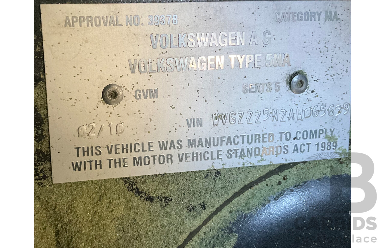 2/2010 Volkswagen Tiguan 103 TDI Pacific 5NC MY10 4d Wagon Black 2.0L