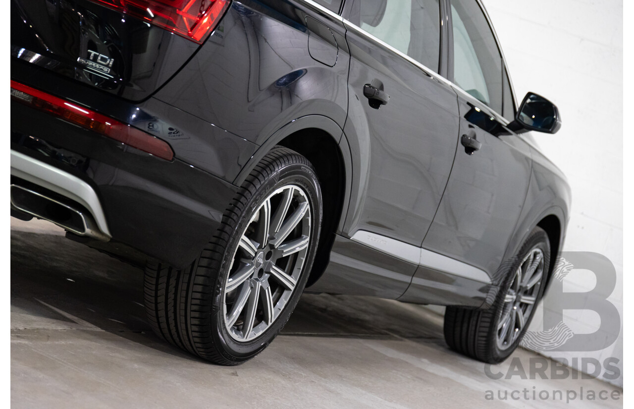 08/2017 Audi Q7 3.0 TDI Quattro (160kW AWD) 4M MY17 4d Wagon Orca Black Metallic Turbo Diesel V6 3.0L