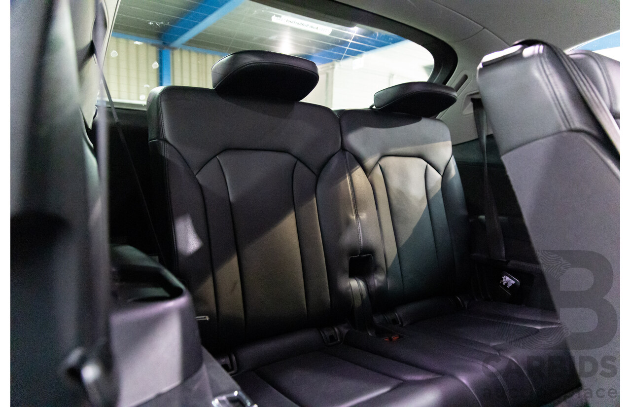 08/2017 Audi Q7 3.0 TDI Quattro (160kW AWD) 4M MY17 4d Wagon Orca Black Metallic Turbo Diesel V6 3.0L