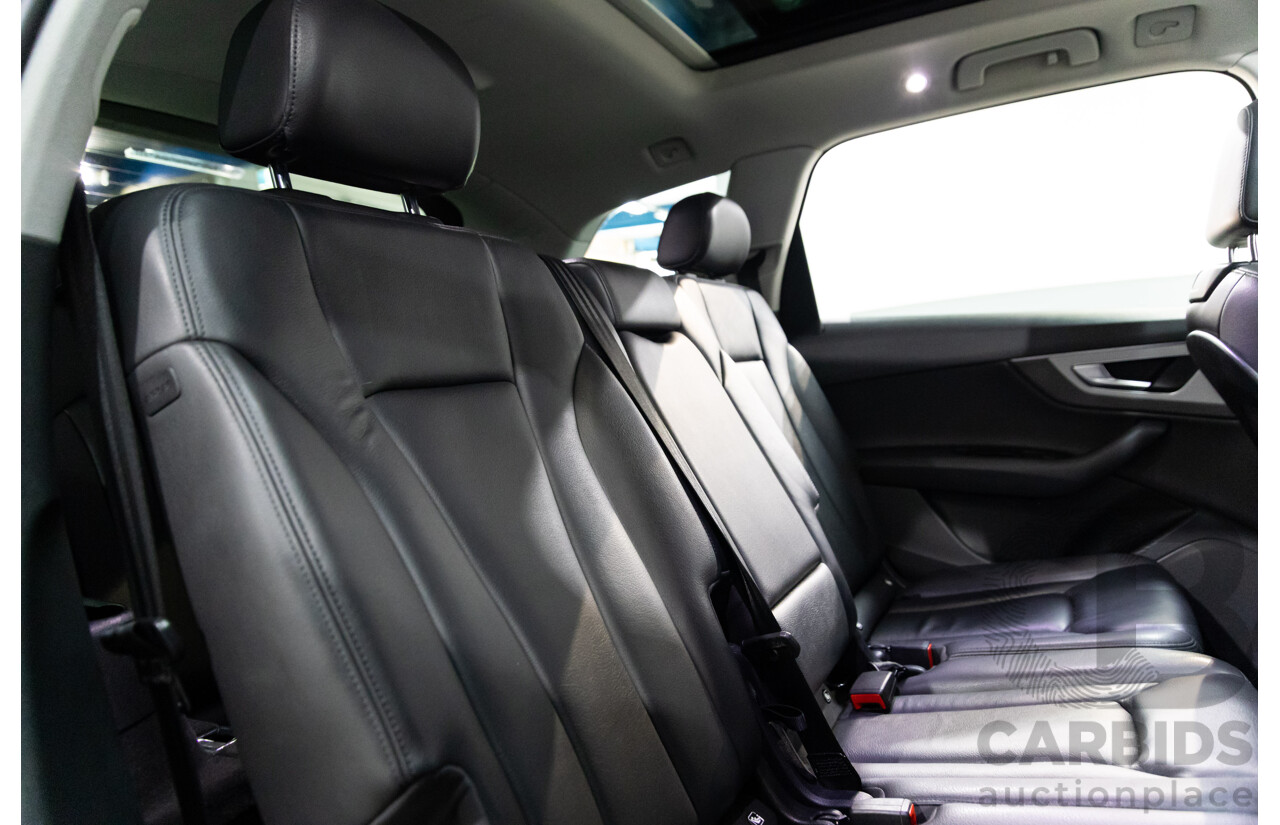 08/2017 Audi Q7 3.0 TDI Quattro (160kW AWD) 4M MY17 4d Wagon Orca Black Metallic Turbo Diesel V6 3.0L