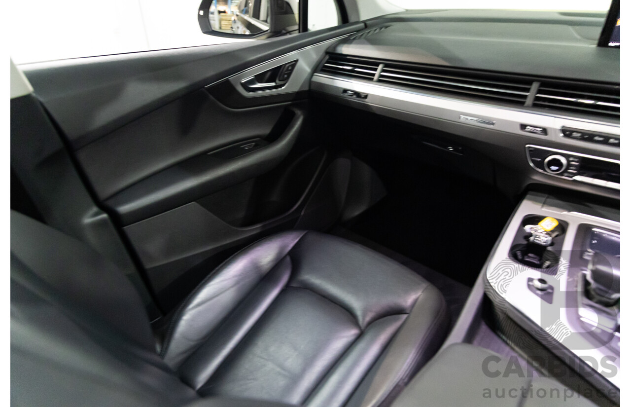 08/2017 Audi Q7 3.0 TDI Quattro (160kW AWD) 4M MY17 4d Wagon Orca Black Metallic Turbo Diesel V6 3.0L